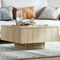 Stolić za kavu boja hrasta 60 x 60 x 31,5 cm konstruirano drvo