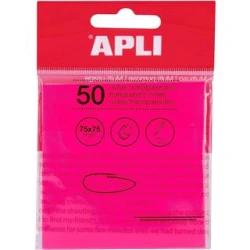 Apli Samolepilni indeks lističi, plastični, PROZORNI ROZA