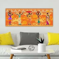 Wallity Dekorativna slika na platnu, 30x80cm, Šarena