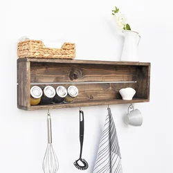 Hanah Home Kuhinjska polica 70x21x10cm Orah