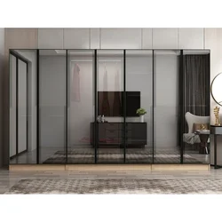Hanah Home ormar sa reflektujućim staklom Nisa 20652, 315 cm, dore