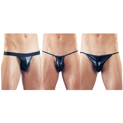 3-Piece Wetlook Thong Set