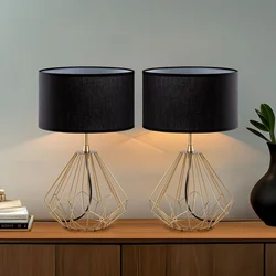Opviq Set Stonih lampi Diamond-S-710, 25x25x43 cm, IP20, 2 komada, Zlatno-crne boje