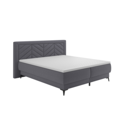 Boxspring postelja, 160x200, siva, OPTIMA A