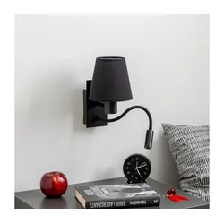 Brilagi - LED zidna lampa NUBILA 1xE27/25W/230V + LED/3W crna