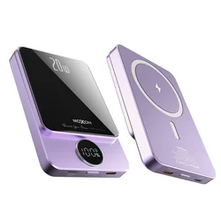 Moxom Power Bank MX-PB110, LED, PD20W, 5000mAh, Ljubičasti