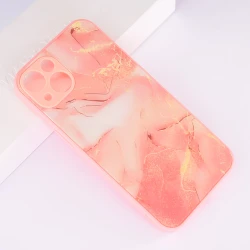 Maska Marble Glaze za iPhone 14 Tip4, Narandžasta