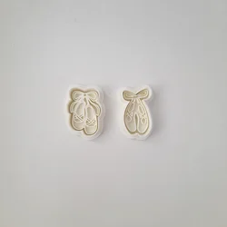 KREATIVNI SLATKIŠI Modle za kolače i ukrase Baletanke, 6 cm, 2 komada, Bele