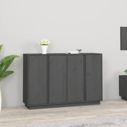 Komoda siva 120 x 35 x 80 cm od masivne borovine
