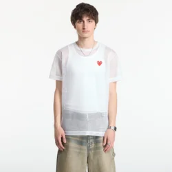 Majice Comme des Garçons PLAY T-Shirt Red Emblem White L