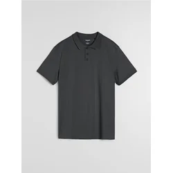 Sinsay - Pamučna polo majica - tamno siva