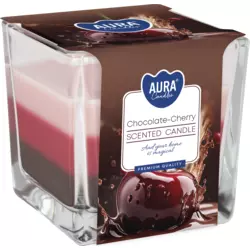 eoshop Sveča v kozarcu MAVRICA ČOKOLADA-ČEŠNJA dišeče 170g