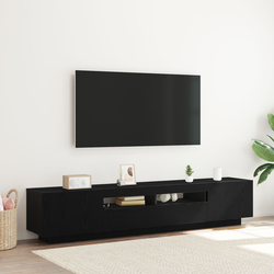 Set TV komoda 2 pcs Crna 200 x 35 x 40 cm Konstruirano drvo