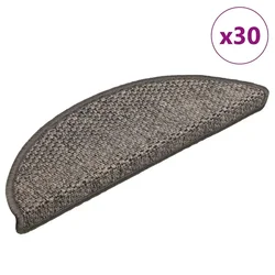 Samoljepljivi otirači za stepenice 30 kom 56x17x3 cm sivi/bež