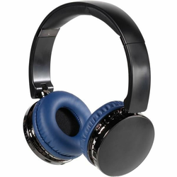Vivanco Bluetooth® HiFi Naglavne slušalice Vivanco NEOS AIR Na ušima Sklopive, Slušalice s mikrofonom, Petlja za uho Plava boja