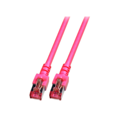 EFB Elektronik LAN (RJ45) Mreža Priključni kabel CAT 6 S/FTP 20 m Magenta Vatrostalan, Bez halogena, sa zaštitom za nosić, pozlaćeni kontakti E