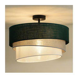Duolla - Plafonski luster TRIO 1xE27/15W/230V, prečnik 45 cm, zelena/siva/bela