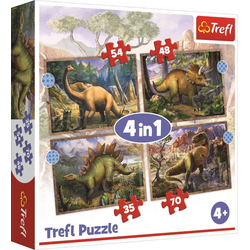 Trefl Set slagalica Dinosaurusi, 4 komada, 207 delova