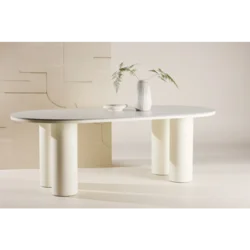 Venture Design Jedilna miza 220x110x75 cm bela
