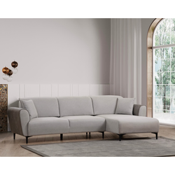 Atelier del Sofa Ugaona garnitura Aren 145x43x206cm Siva