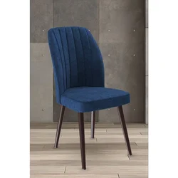 Hanah Home set trpezarijskih stolica Platinum 2 kom, teget tkanina Jerry, braon metalne noge