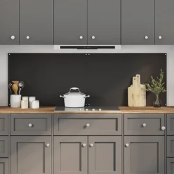 Kuhinjski zid 2 pcs Crna 90 x 60 cm Staklo otporno na udarce