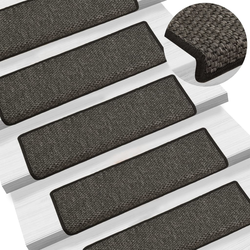 vidaXL Samolepilne preproge za stopnice sisal 15 kosov 65×25 cm antra.