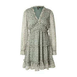 VERO MODA Obleka VMSMILLA temno zelena/bela