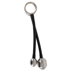 You2 Toys Metalni Prsten za penis sa tegovima Crni