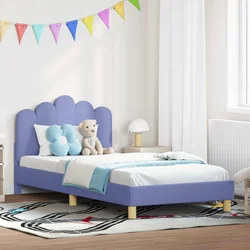 Krevet za djecu s uzglavljem Traper plava 90 x 200 cm Tkanina