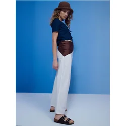 Sinsay - Wide leg pantalone - krem