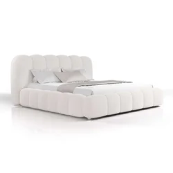 Homestar Postelja Catania 180x200 cm oblazinjena krem barva