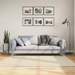 Tepih HUARTE kratkih vlakana mekani i perivi krem 160 x 160 cm