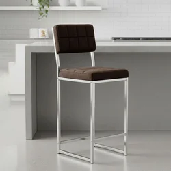 Hanah Home barska stolica Retro 66, braon tkanina od poliestera i lana