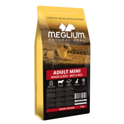 Meglium Suva hrana za pse Mini Adult, Govedina i pirinač, 7 kg
