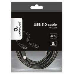 GEMBIRD CCP-USB3-AMCM-10 Gembird 3A/36W USB 3.0 AM to Type-C cable (AM/CM), 3m