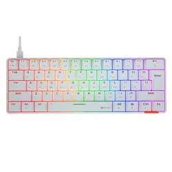 Mehanska tipkovnica Meetion HESTIA MK005 60 % - bela, US (PC)