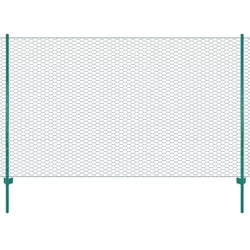 Ograda od žičane mreže sa stupovima čelična 25 x 2 m zelena