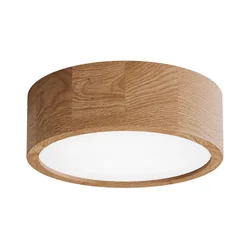 Kupatilsko plafonsko svetlo sa senzorom CLEO 2xE27/24W/230V, prečnik 27,5 cm, IP54, hrast