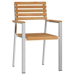 Vrtna stolica 4 pcs Prirodna nafta Čvrsto teak drvo