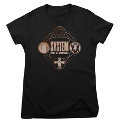 System of a Down Tech Circles Black M Ženske Majica