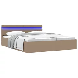 Hidraulični okvir za krevet LED boja cappuccina 180 x 200 cm