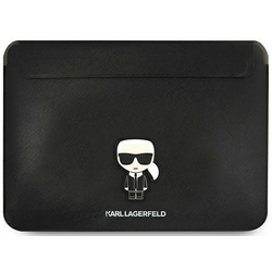 Torba za laptop Karl Lagerfeld Sleeve Saffiano Ikonik 16. crna (KLCS16PISFBK)
