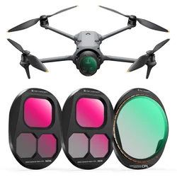 K&F CONCEPT DJI Mavic 4 PRO filter (CPL+ND8+ND16) lens HD, double-sided coating, waterproof and scra