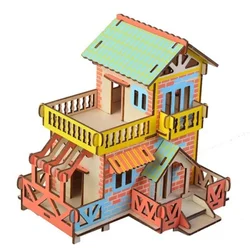 3d eko drvene puzzle - SEOSKA KUĆA ( 1217)