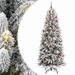 Umjetno božićno drvce Bijelo 210 cm PVC i Plastika i Čelik i PE