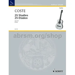 COSTE: 25 STUDIES OP.38 NOTE