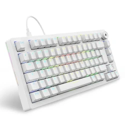 Gaming tipkovnica Sharkoon Skiller SGK25, bela, RGB LED