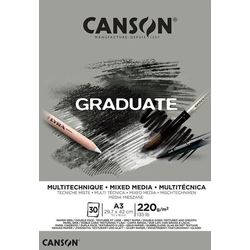 Canson Pad Graduate Mixed Media A3 220 g Grey Skicirka