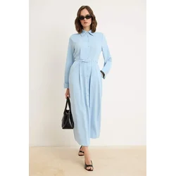 Trendyol Modest Ženska haljina Tctss26Eb00047, Svetloplava